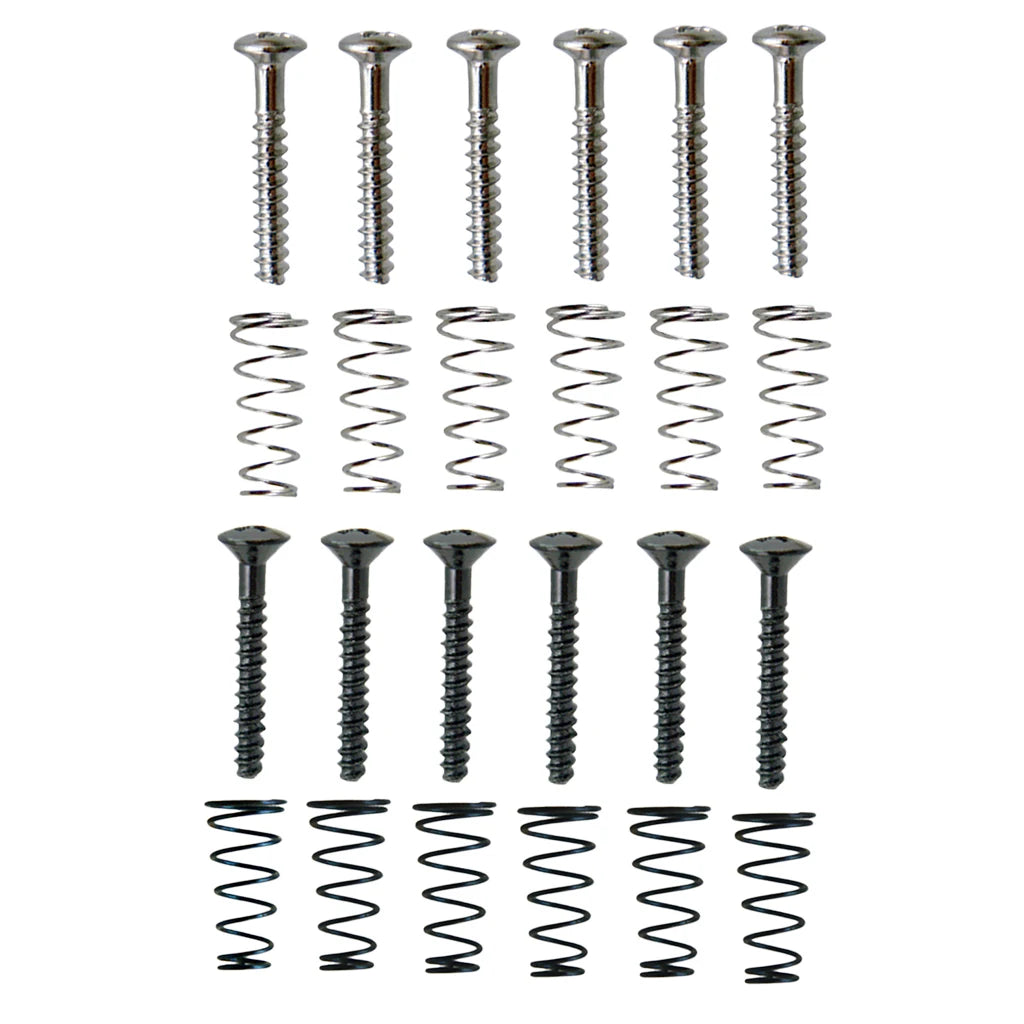 6 Pieces Electric Guitar Single Coil Pickup Screws+Springs Set