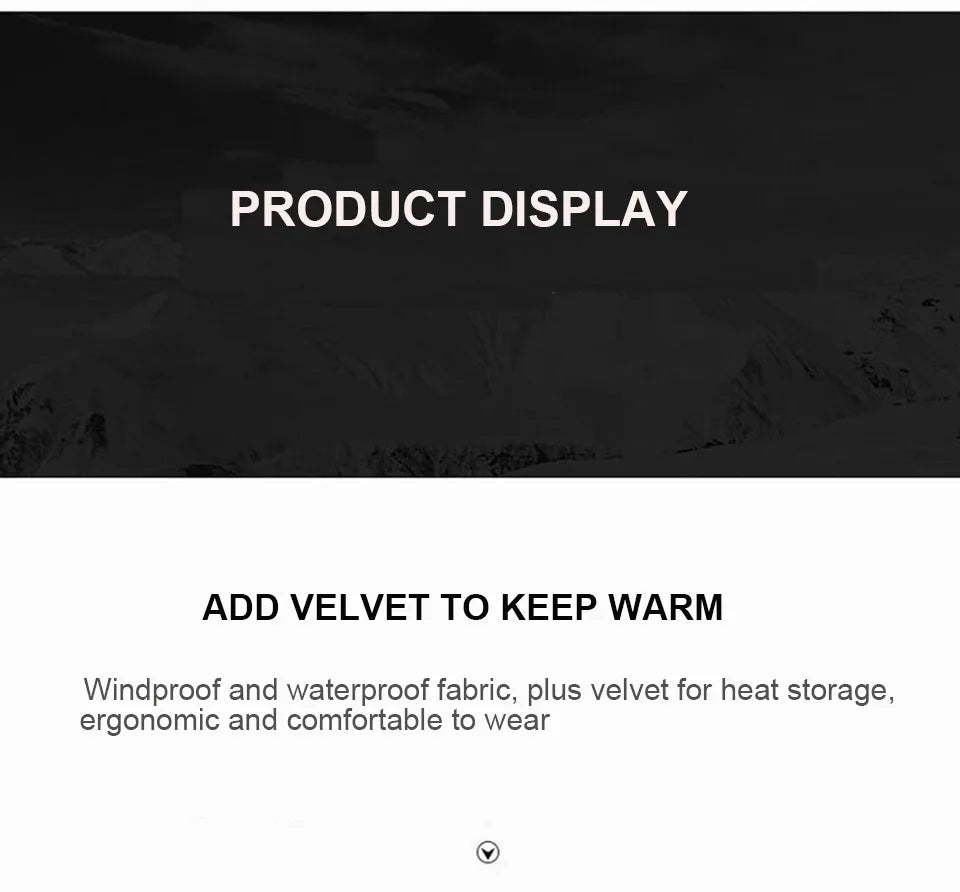 Cold-proof Ski Gloves Waterproof Winter Gloves Cycling Fluff Warm Gloves For Touchscreen Cold Weather Windproof Anti Slip