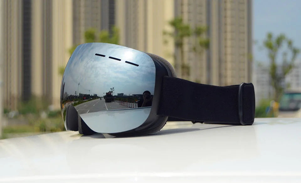 GOBYGO New Skiing Eyewear Cycling Sunglasses Men Women Ski Goggles UV400 Anti-fog Big Ski Mask Glasses Snow Snowboard Polarized