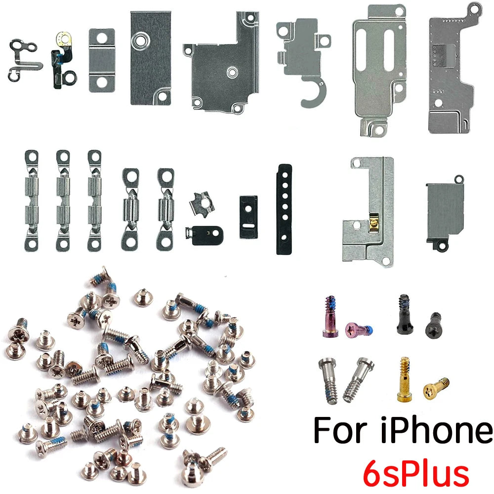 Full Set Inner Accessories For iPhone 6 6s 6P 7P 8P X XS 11 Pro Max Metal Parts Holder Bracket Shield Plate With Full Screws Set