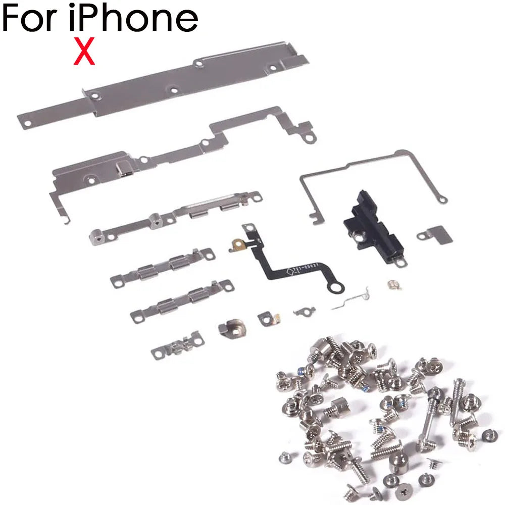 Full Set Inner Accessories For iPhone 6 6s 6P 7P 8P X XS 11 Pro Max Metal Parts Holder Bracket Shield Plate With Full Screws Set