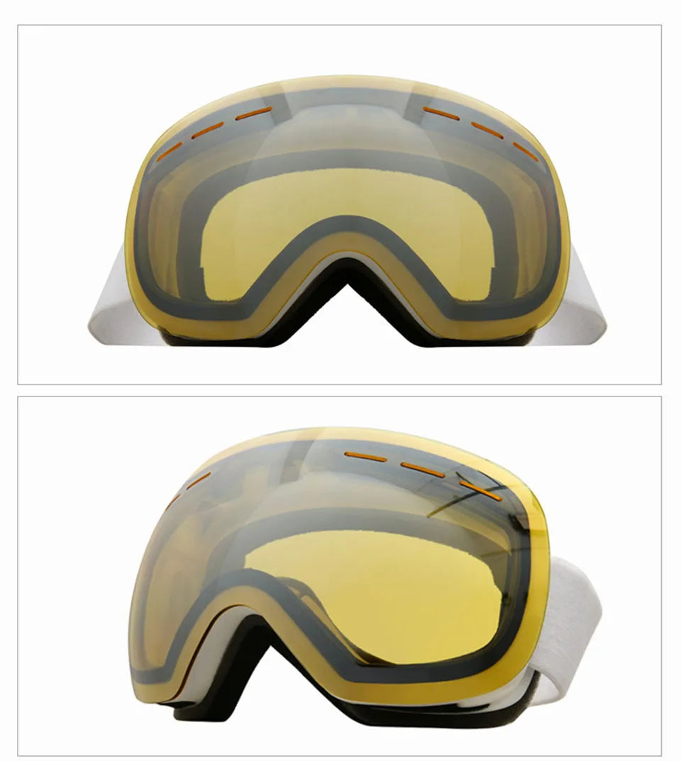 GOBYGO New Skiing Eyewear Cycling Sunglasses Men Women Ski Goggles UV400 Anti-fog Big Ski Mask Glasses Snow Snowboard Polarized