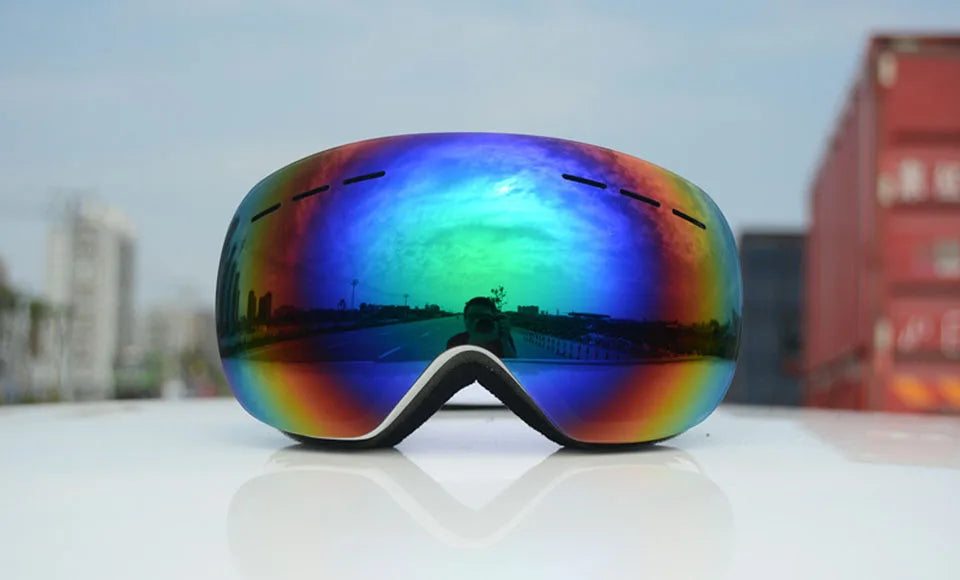 GOBYGO New Skiing Eyewear Cycling Sunglasses Men Women Ski Goggles UV400 Anti-fog Big Ski Mask Glasses Snow Snowboard Polarized