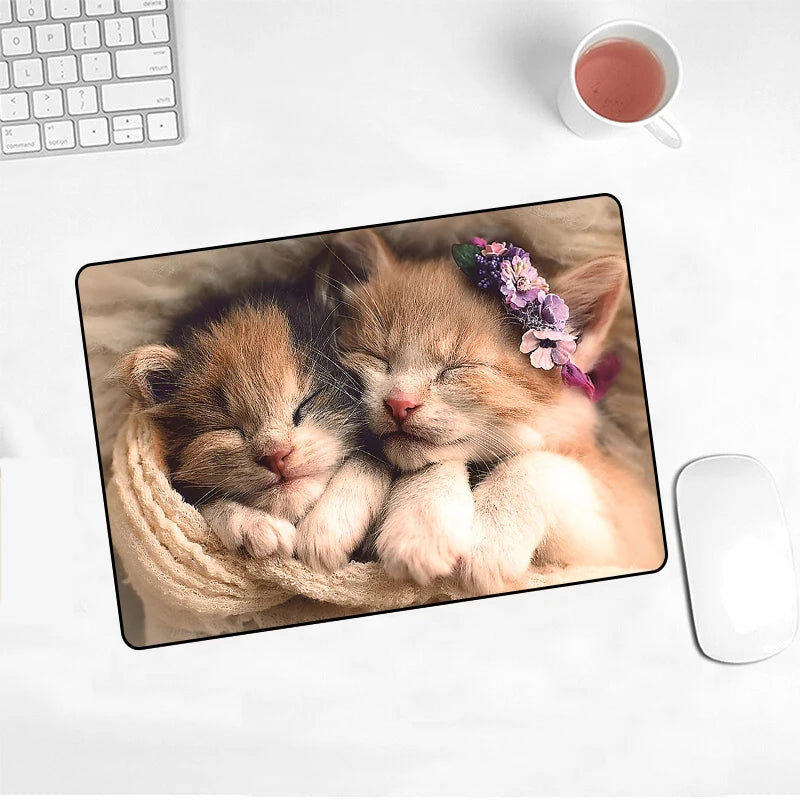 Cute Cat Mouse Pad Picture Pad Laptop Slip 220x180x2mm Mat For Cs Go/work Gaming New Kawaii Office Decoration Carpet Mouse Mat