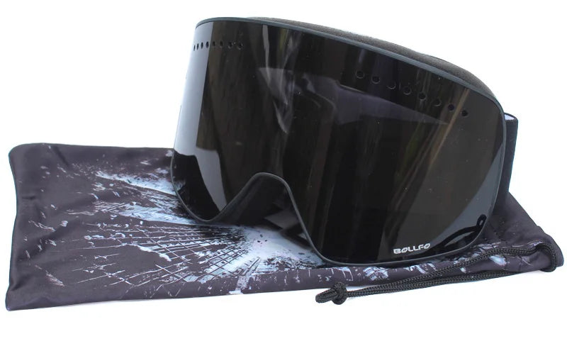 Ski Goggles with Magnetic Double Layer polarized Lens Skiing Anti-fog UV400 Snowboard Goggles Men Women Ski Glasses Eyewear case