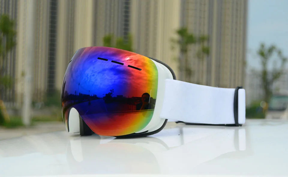 GOBYGO New Skiing Eyewear Cycling Sunglasses Men Women Ski Goggles UV400 Anti-fog Big Ski Mask Glasses Snow Snowboard Polarized