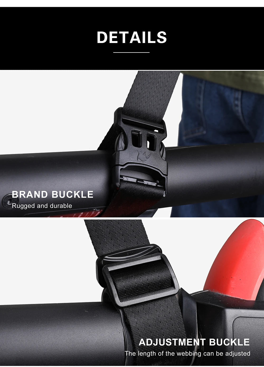 Rhinowalk Adjustable Scooter Riders Single Straps Polyester Millet M365 Electric Skateboard Parts Accessories Durable New