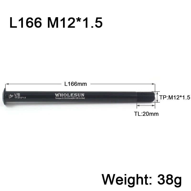 Bicycle Thru Axle Bike Quick Release Hubs Tube Shaft Skewers Front Rear Axle for Scott M12x1.5 M12x1.0 Bike Accessory