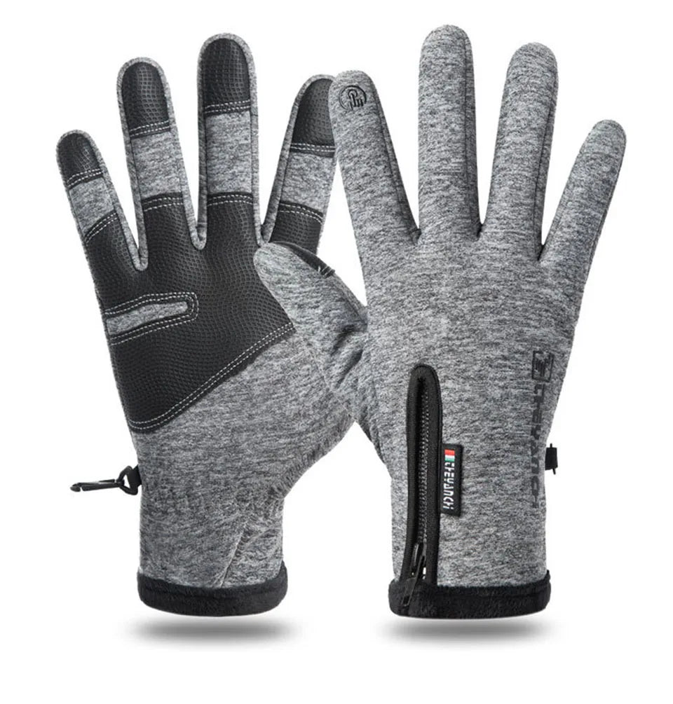 Cold-proof Ski Gloves Waterproof Winter Gloves Cycling Fluff Warm Gloves For Touchscreen Cold Weather Windproof Anti Slip