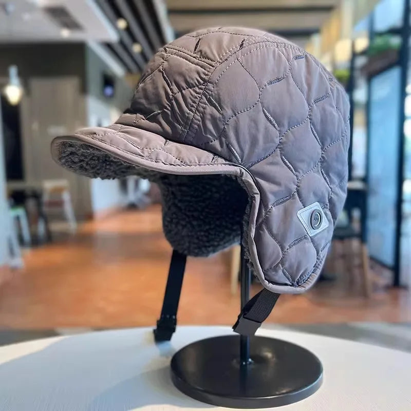 Pilot Hat Outdoor Skiing Bomber Hats Adult Unisex Wool Hat Unisex Winter Thickened Ear Protector Cap Warm Waterproof Ski Cap