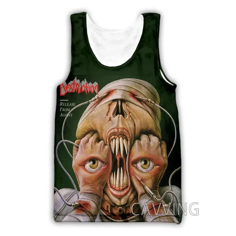 CAVVING 3D Printed  Destruction Band  Tank Tops Harajuku Vest  Summer Undershirt Shirts Streetwear for Men/women