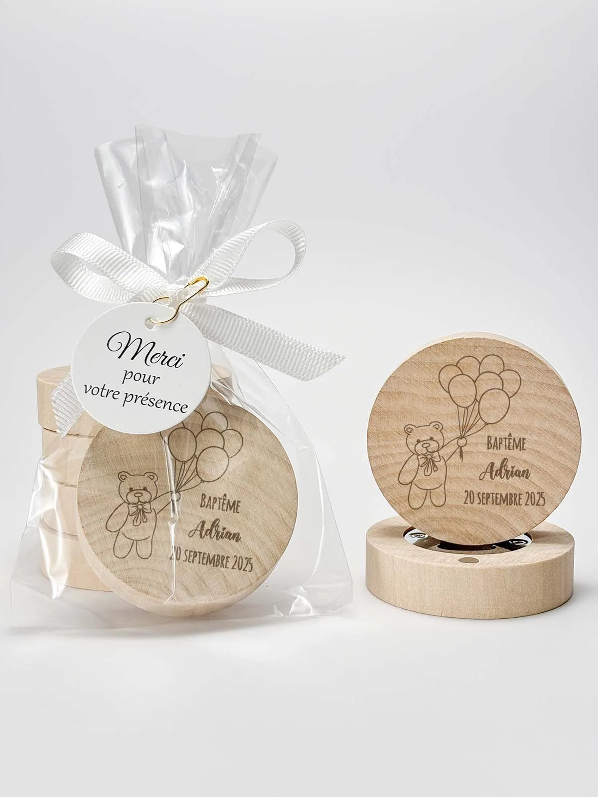 Baptism Gifts for Guests Personalized Magnet Bottle Openers Recuerdos de Bautizo Customized Wooden Fridge Magnets