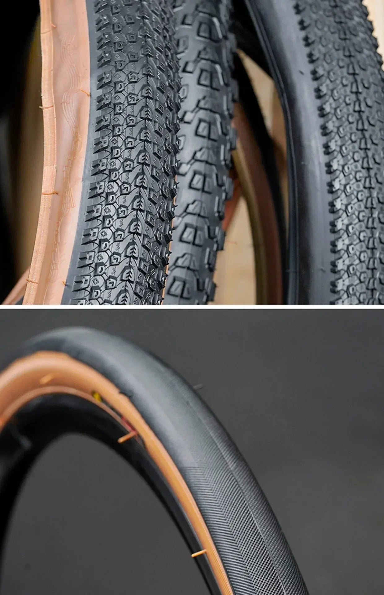JILUER Folding Tire for Mountain and Road Bikes  27.5" Puncture-Resistant, 29" & 700c Sizes, Ultralight with Yellow Sidewalls