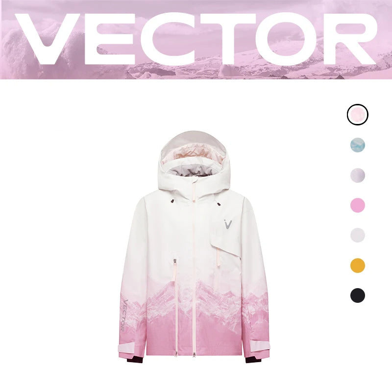 VECTOR Men Women 3L Cotton Ski Jacket Ski Pants Winter Warm Windproof Waterproof Outdoor Sports Snowboard Ski Coat Trousers