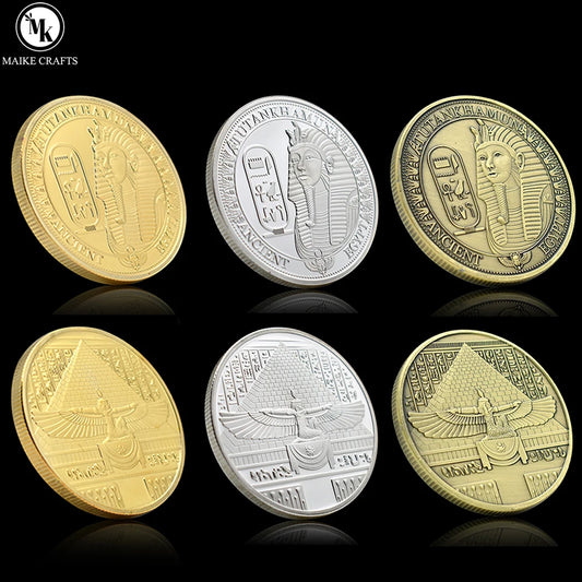 Goddess Isis Commemorative Coin Gold Silver Bronze Metal Ancient Egyptian Mystery Challenge Coin Collection Holiday Gift