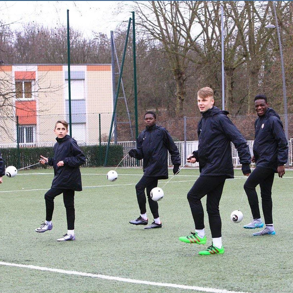 Football Training Size 2 Soccer Ball Juggle Bags Children Adults Auxiliary Circling Belt Rope Football Solo Training Equipment