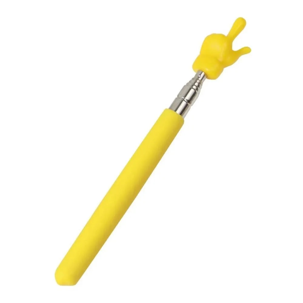 Durable Stainless Steel Teaching Pointer Telescopic Rod Finger Design Finger Reading Sticks Classroom Finger Pointer Students