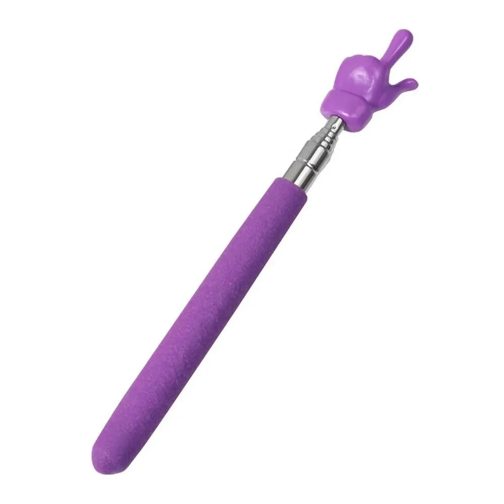 Durable Stainless Steel Teaching Pointer Telescopic Rod Finger Design Finger Reading Sticks Classroom Finger Pointer Students