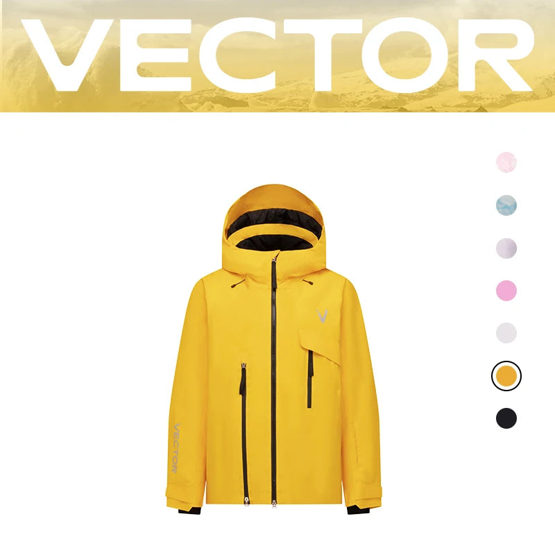 VECTOR Men Women 3L Cotton Ski Jacket Ski Pants Winter Warm Windproof Waterproof Outdoor Sports Snowboard Ski Coat Trousers