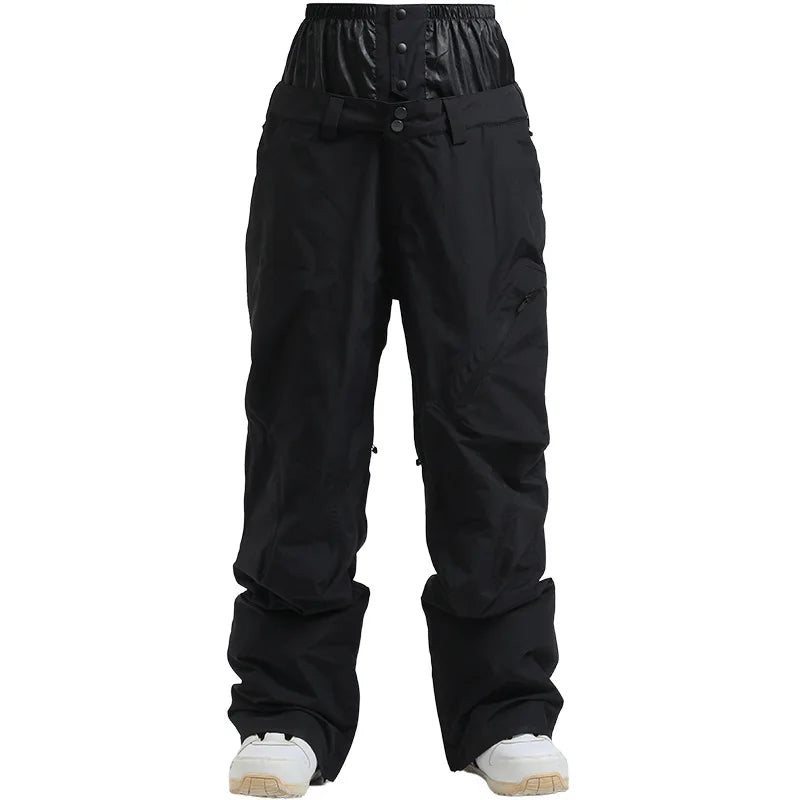 GSOU SNOW Women Men Ski Pants Snowboard Pants Super Baggy Snowboarding Loose Snow sport Insulation Waterproof Windproof