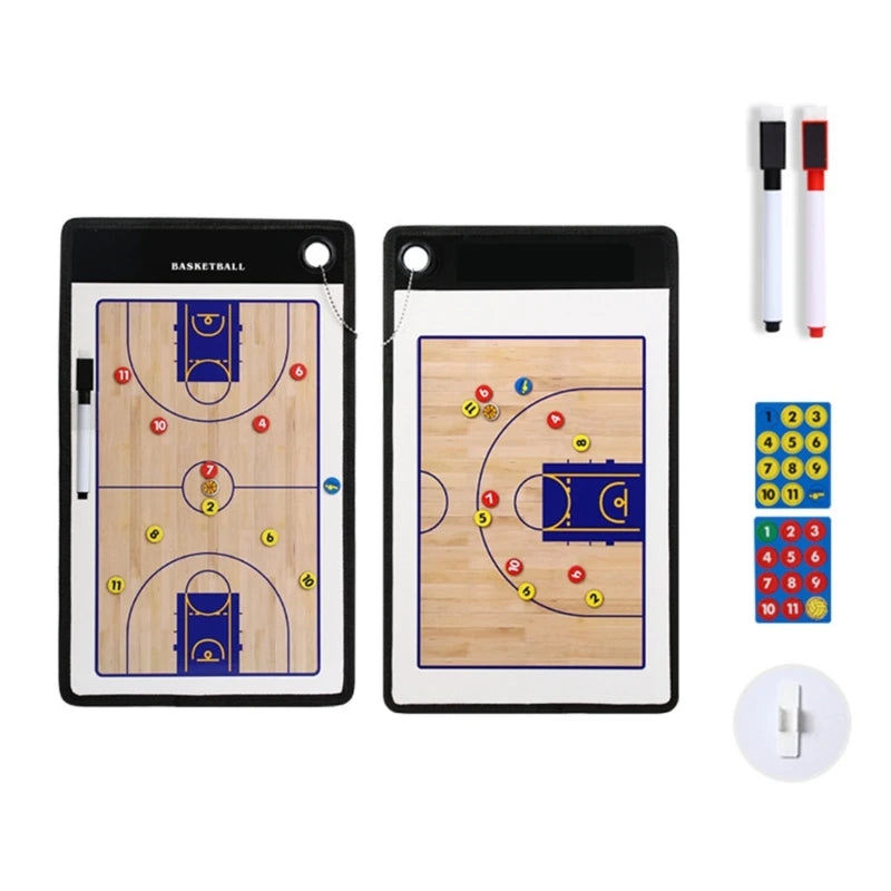 Basketball Coaching Clipboard with Dry Erases Marker and Magnets, Basketball Dry Erases Board for Coaches Football Sport
