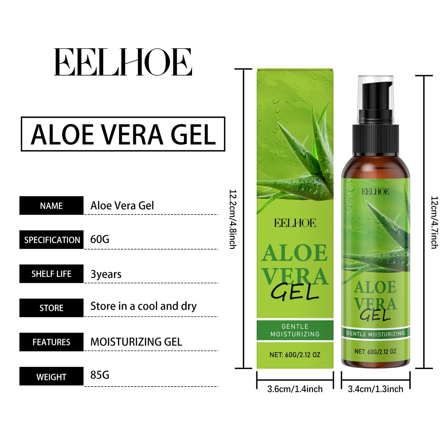 Aloe Vera Gel Nourishing Sooth Skin Reduce Discomfort Improving Skin Texture Enhance Skin Radiance Moisturizing Aloe Essence Gel