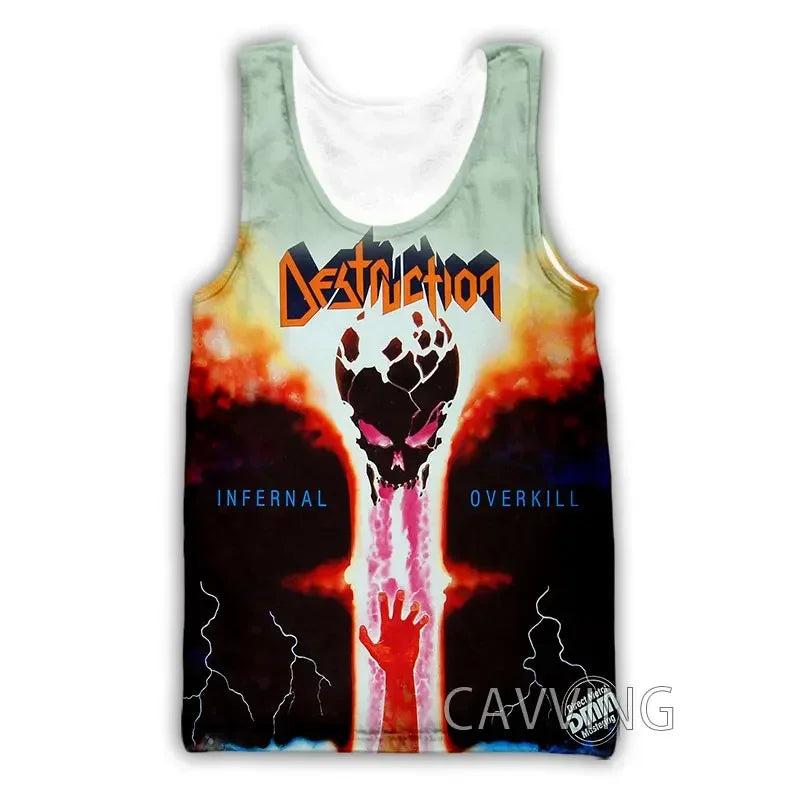 CAVVING 3D Printed  Destruction Band  Tank Tops Harajuku Vest  Summer Undershirt Shirts Streetwear for Men/women