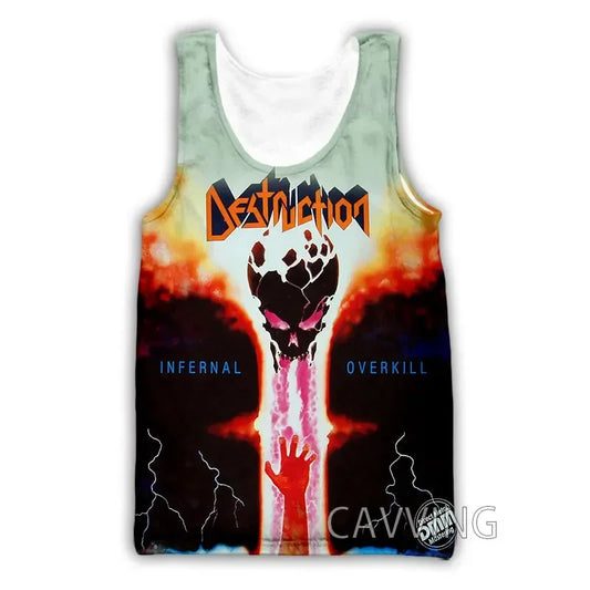 CAVVING 3D Printed  Destruction Band  Tank Tops Harajuku Vest  Summer Undershirt Shirts Streetwear for Men/women