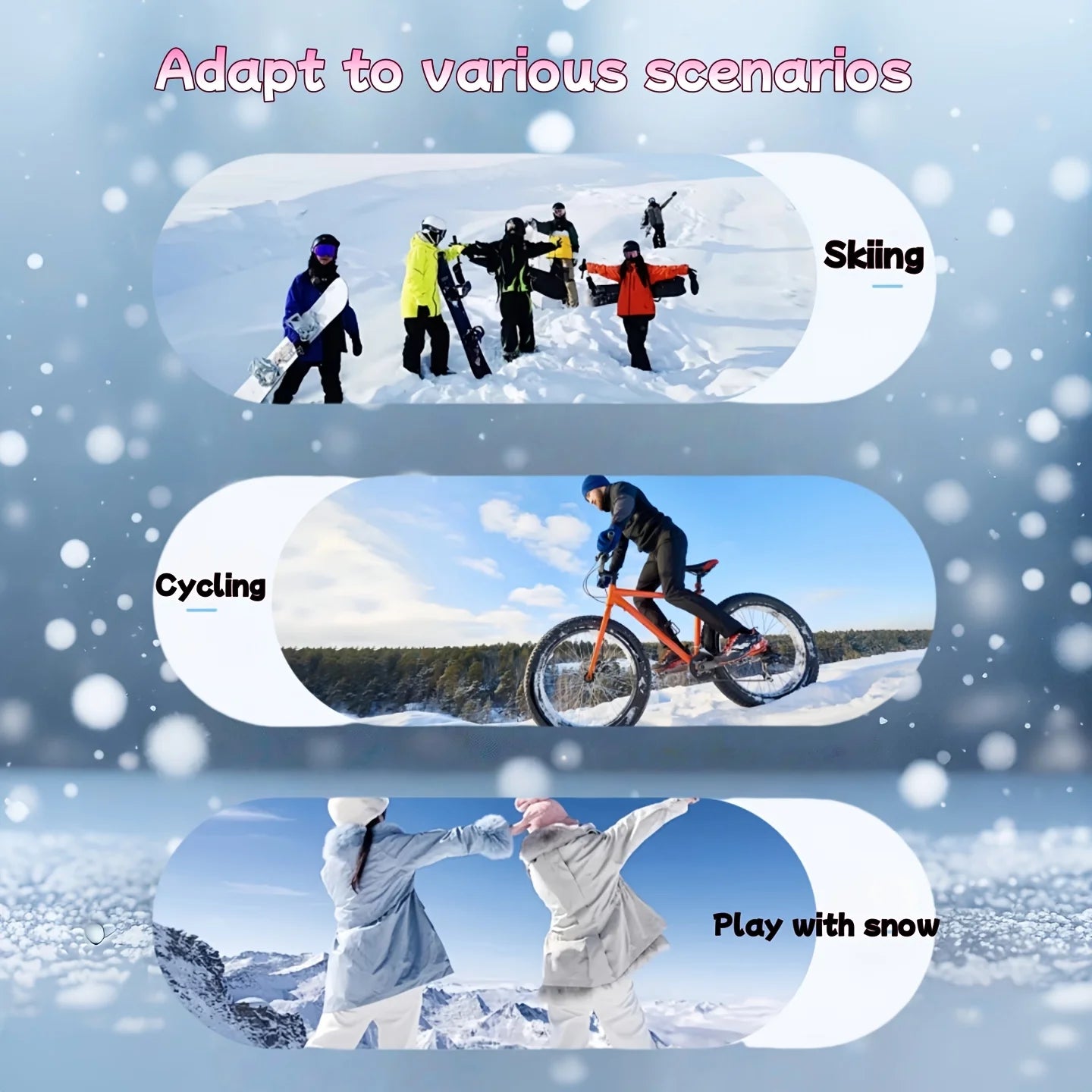 Ski Gloves Winter Gloves for Women Men Snowboard Mittens Touchscreen Gloves Snowmobile Motor Waterproof Thermal Snow Gloves