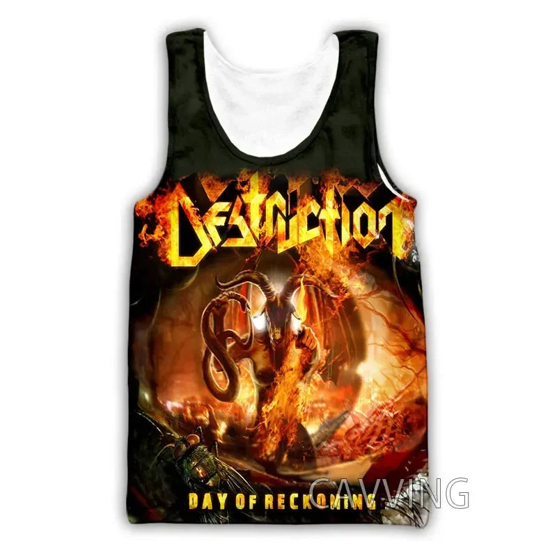 CAVVING 3D Printed  Destruction Band  Tank Tops Harajuku Vest  Summer Undershirt Shirts Streetwear for Men/women