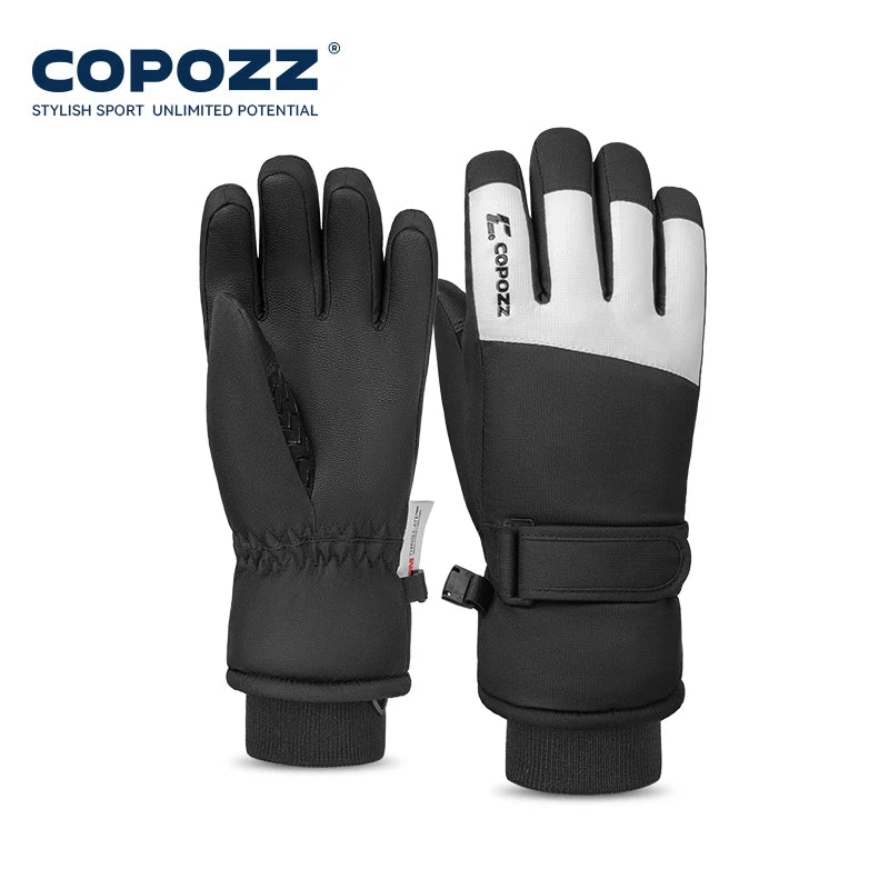 COPOZZ New Children's Ski Gloves 3M Thinsulate Wear resistant Winter Thermal Gloves Cartoon Waterproof Snowboard Gloves For Kids