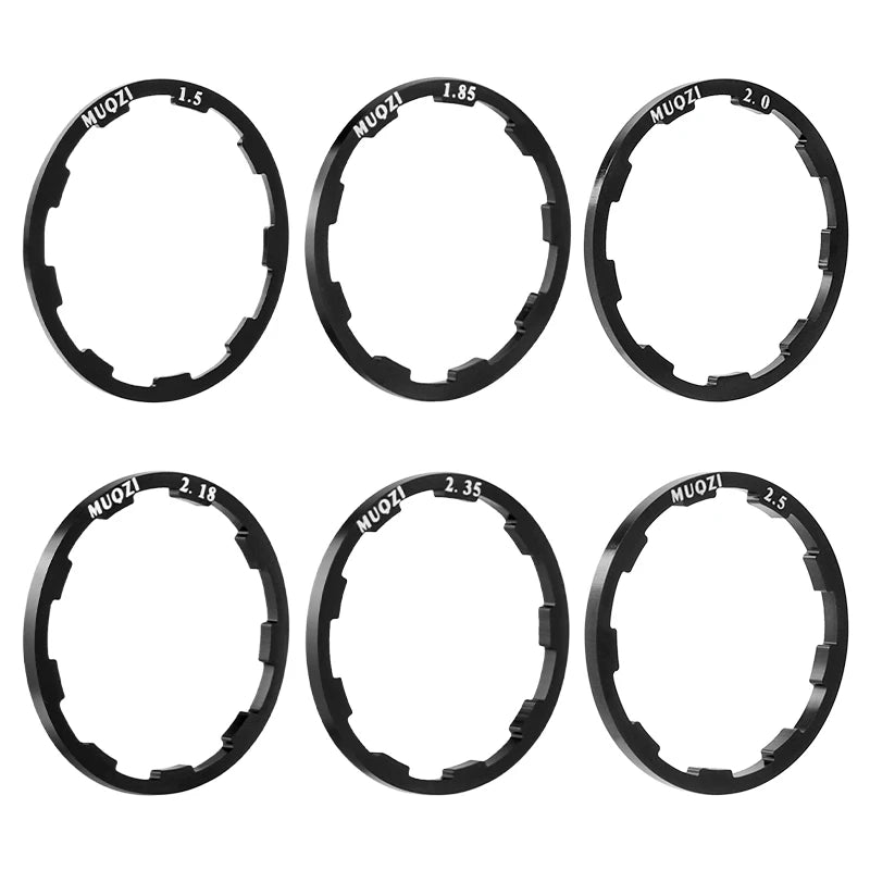 MUQZI 5pcs Cassette Washer 1mm 1.5mm 1.85mm 2mm 2.18mm 2.35mm 2.5mm Flywheel Spacer Bike Hub Washer