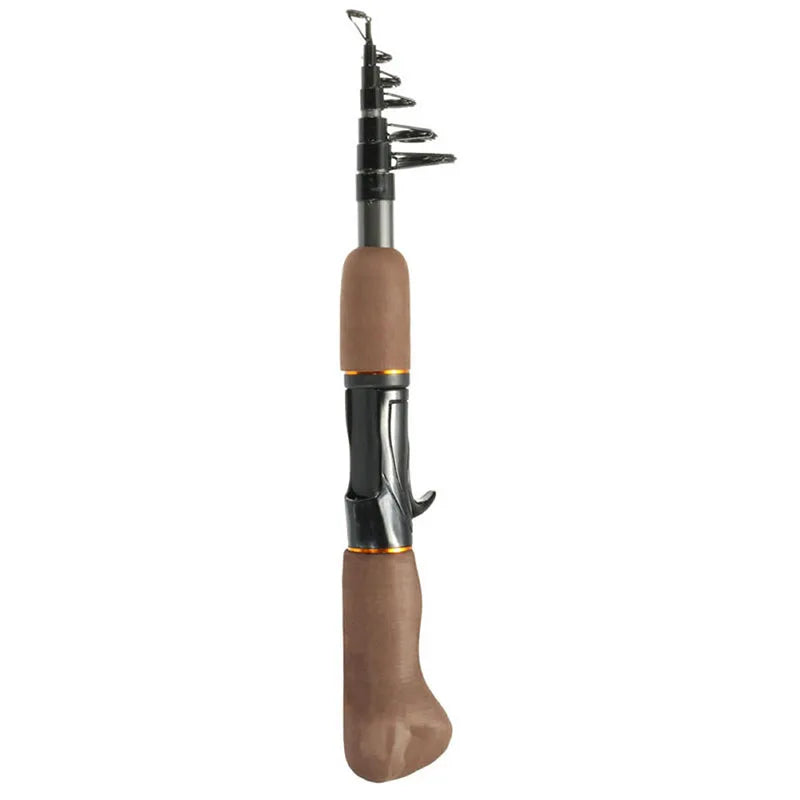 Portable Carbon Fiber Telescope Fishing Rod Travel Sea Rock Spinning Pole