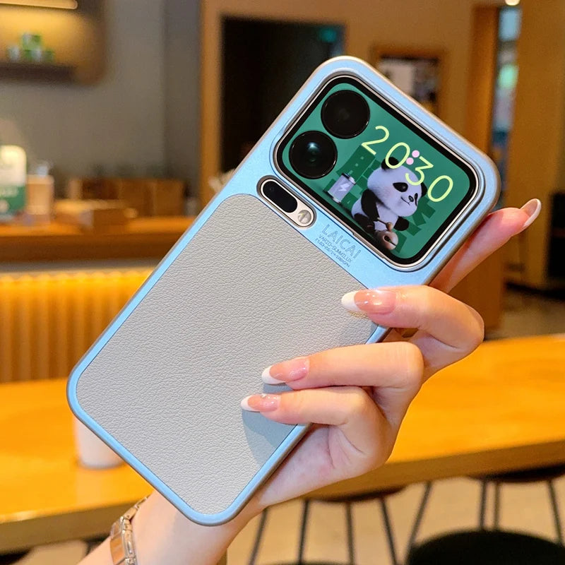 For Xiaomi 17 Pro Max 17 Pro Case Luxury Lychee Pattern Leather + Electroplating Frame Hard PC Cover for Xiaomi Mi 17