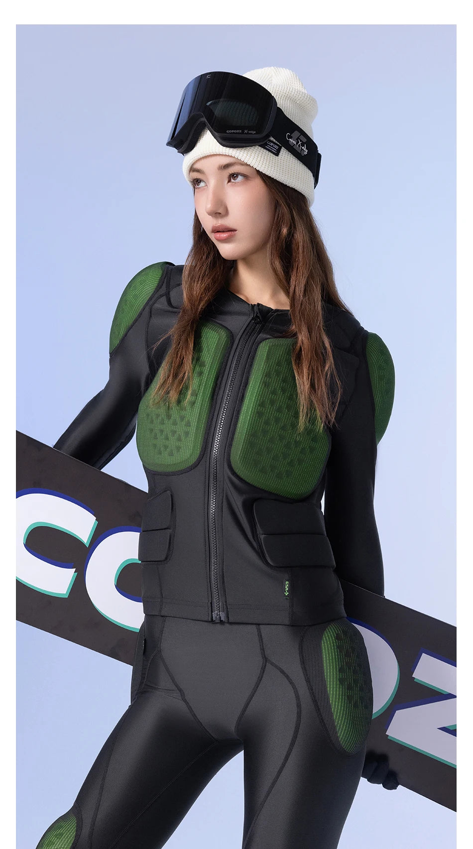COPOZZ ESA Anti-Collision Back Chest Impact Protection Motorcycle Inner Jacket Clothes Full Body Ski Armour Protector Pants
