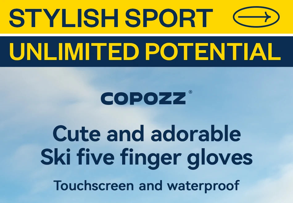 COPOZZ New Children's Ski Gloves 3M Thinsulate Wear resistant Winter Thermal Gloves Cartoon Waterproof Snowboard Gloves For Kids