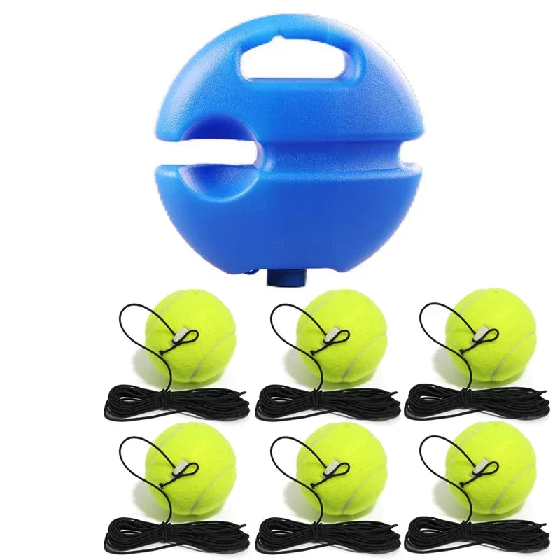Portable Solo Tennis Trainer Rebound Tennis Ball with String Rope Self Tennis Practice Training Tool for Adults Kids Beginners