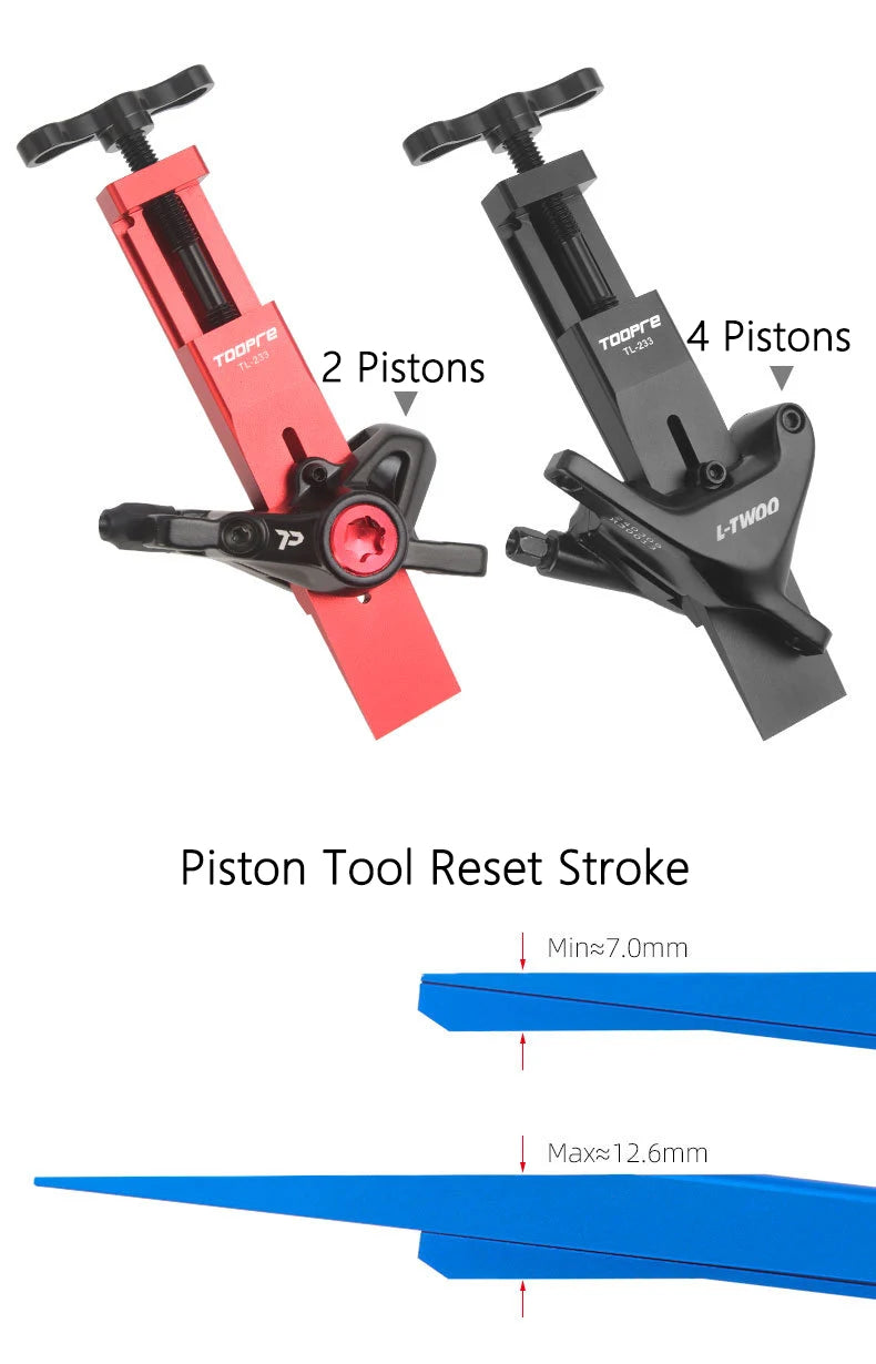 Bicycle Piston Reset Tool Bike Caliper Piston Press Tool For 2 Piston 4 Piston SHIMANO/SRAM Brake Caliper Bike Piston Tool