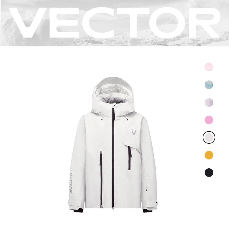 VECTOR Men Women 3L Cotton Ski Jacket Ski Pants Winter Warm Windproof Waterproof Outdoor Sports Snowboard Ski Coat Trousers