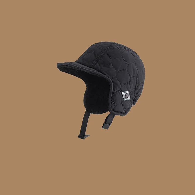 Pilot Hat Outdoor Skiing Bomber Hats Adult Unisex Wool Hat Unisex Winter Thickened Ear Protector Cap Warm Waterproof Ski Cap