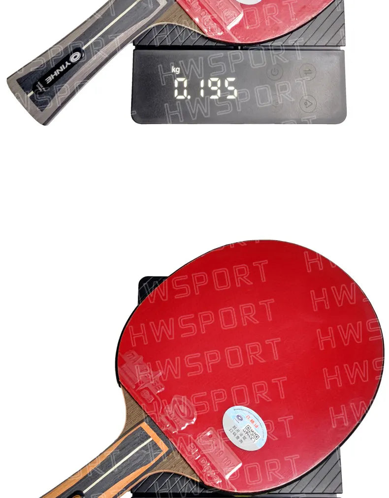 YINHE Professional Table Tennis Racket Pre-made 12 13 14 15 Star Ping Pong Racket Paddle 5 Wood 2 Carbon Offensive Bat for Speed