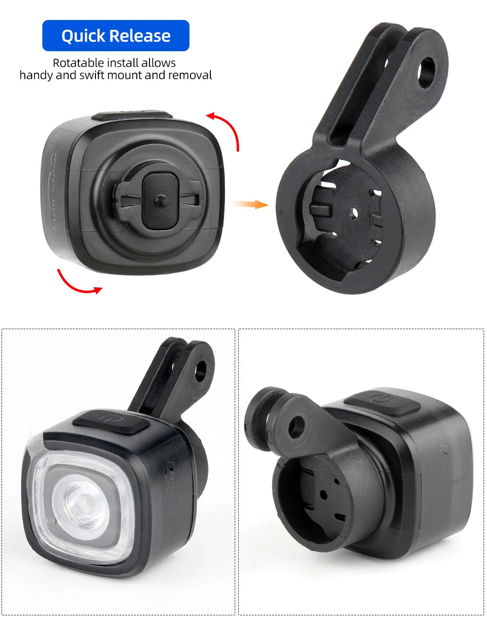 Bicycle Saddle Rail Rear Light Bracket Seatpost Mount Stand For Magicshine RN120 SEEMEE60 100 180 200 300 Lamp Extension Holder