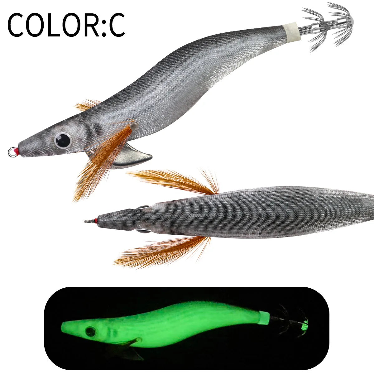12g 14g 19g Squid Jig Floating Eging Fishing Squid Lure Fishing Lure Artificial Bait for Fishing Squid Hook Octopus Cuttlefish