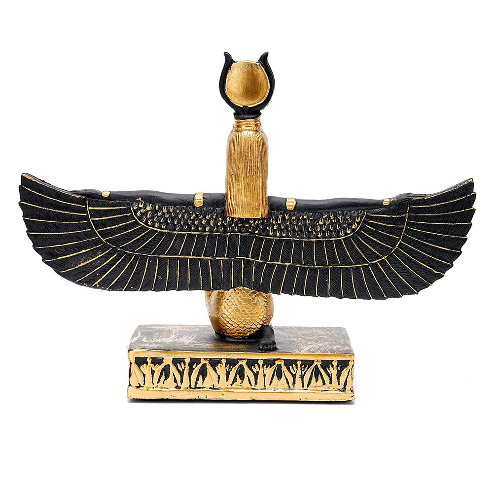 Ancient Egyptian Isis Souvenir Goddess Statue: Resin Decorative Ornament for Entryway or TV Cabinet in A Light Luxury Style