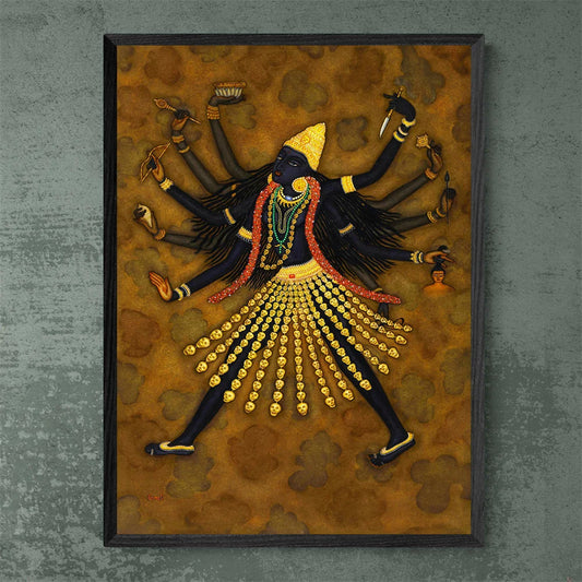 Hindu Goddess Wall Art Kali Mahavidya Poster Tantric Shakti Devi Canvas Painting Home Living Room Decoration Painting