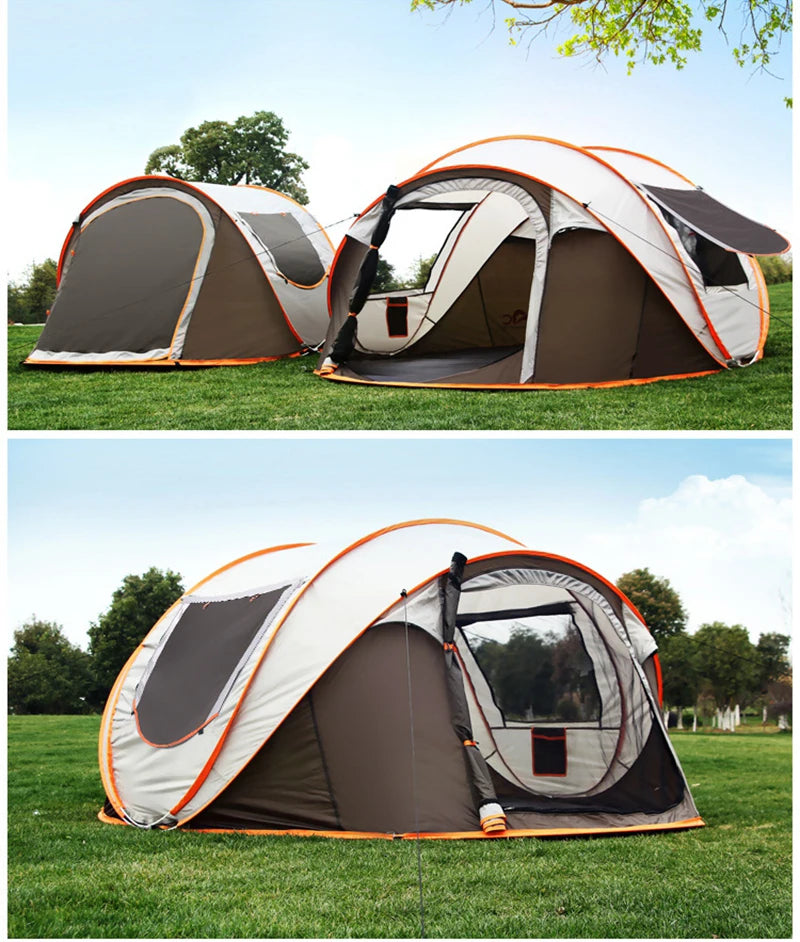 2-4Persons Throw Tent Automatic Waterproof Large Space Family Outdoor Camping Portable Tourist Self-driving BBQ Equipment