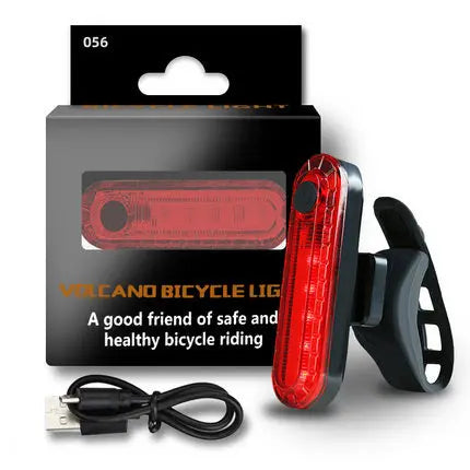 Bike Light Night Riding LED Explosion Flash Light USB Charging Tail Refill Highlighting Bike Light Bicycle Accessories Cycling