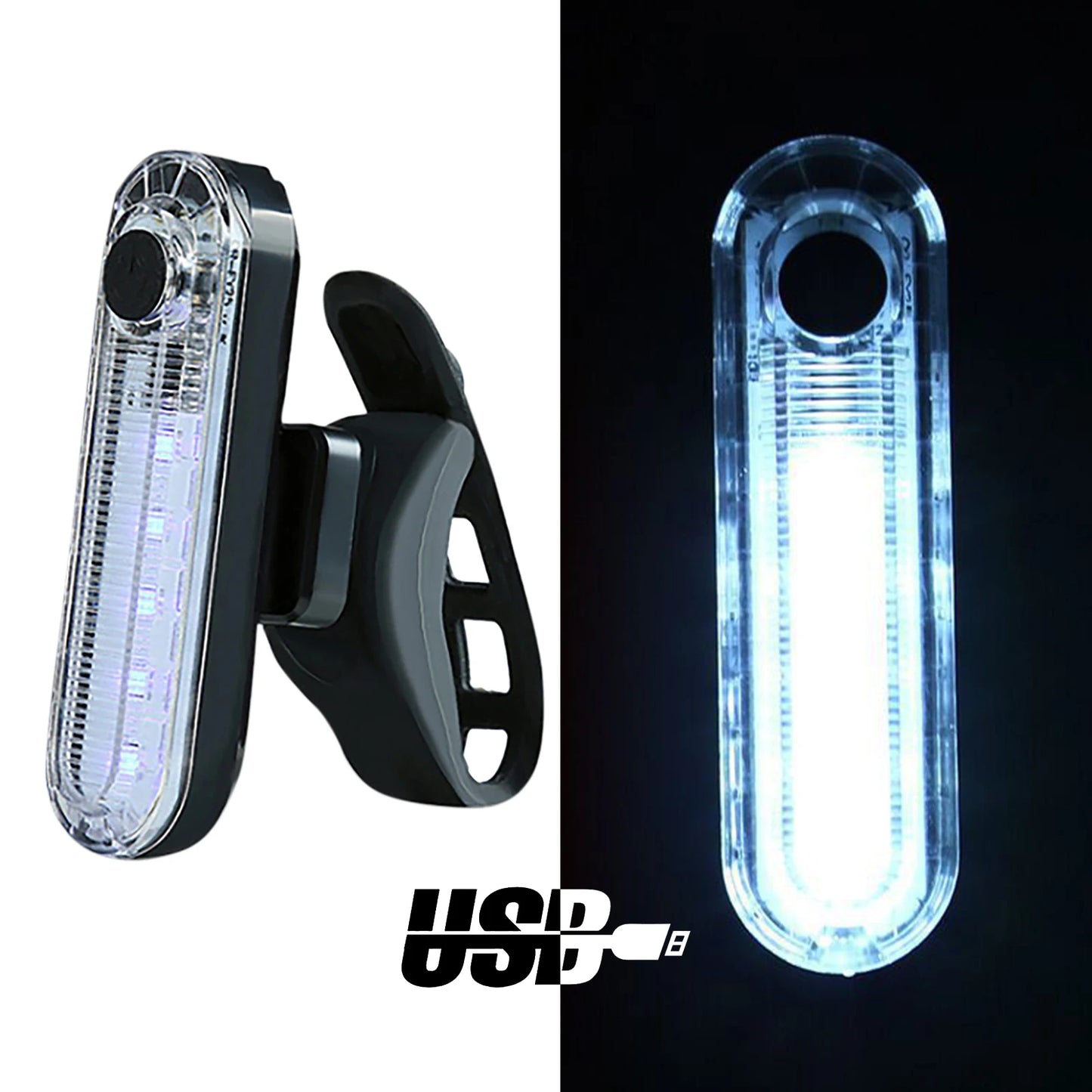 Bike Light Night Riding LED Explosion Flash Light USB Charging Tail Refill Highlighting Bike Light Bicycle Accessories Cycling