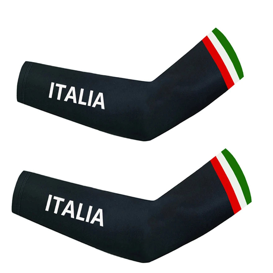 UAE Team 2025 BORAFUL Cycling Arm Warmers Ropa Ciclismo Men Women Quick Dry ITALIA Bike Sleeves Cuff Outdoor Sports Arm Covers