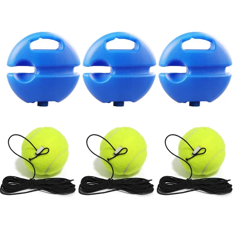 Portable Solo Tennis Trainer Rebound Tennis Ball with String Rope Self Tennis Practice Training Tool for Adults Kids Beginners
